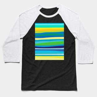 Summer Surfing Beach Zebra Baseball T-Shirt